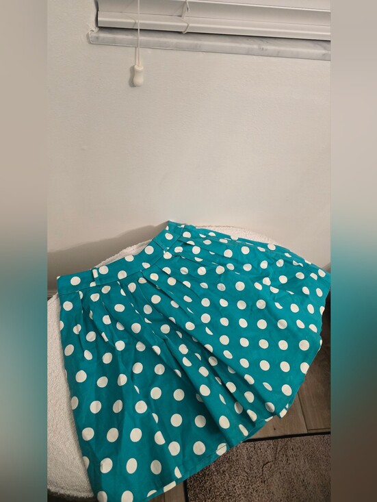 Papaya Dresses & Skirts - Papaya Teal Polka Dot Full Skirt Medium